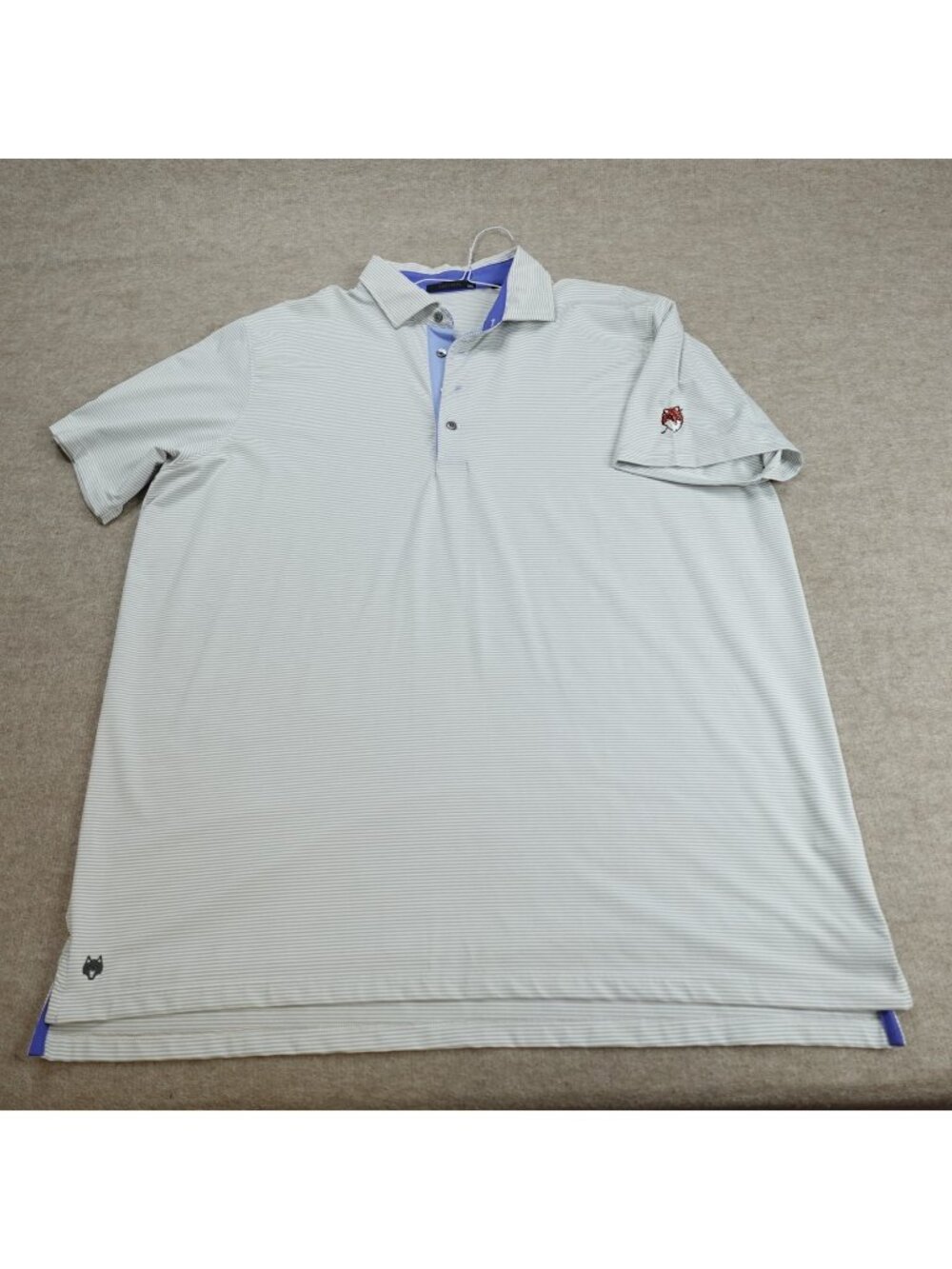 Greyson Polo Shirt 2XL Gray Striped Green Spring Valley Embroidery